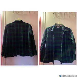 Vermont Country Store Brand. Green and Black Flannel Shirt